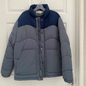 Wellen Big Wave Puffer Jacket - Large - Blue/Grey
